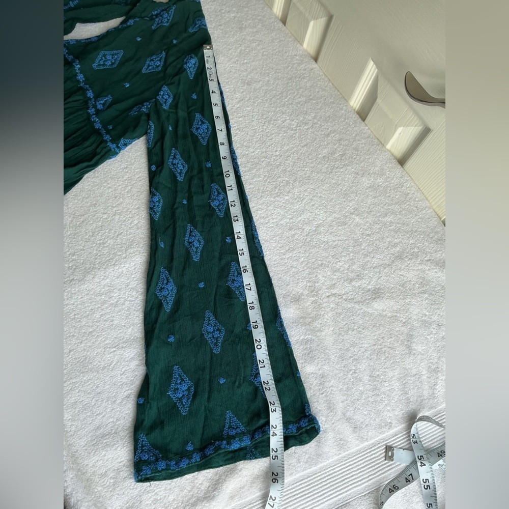 Free People Green and Blue Textured Top - Picture 11 of 15
